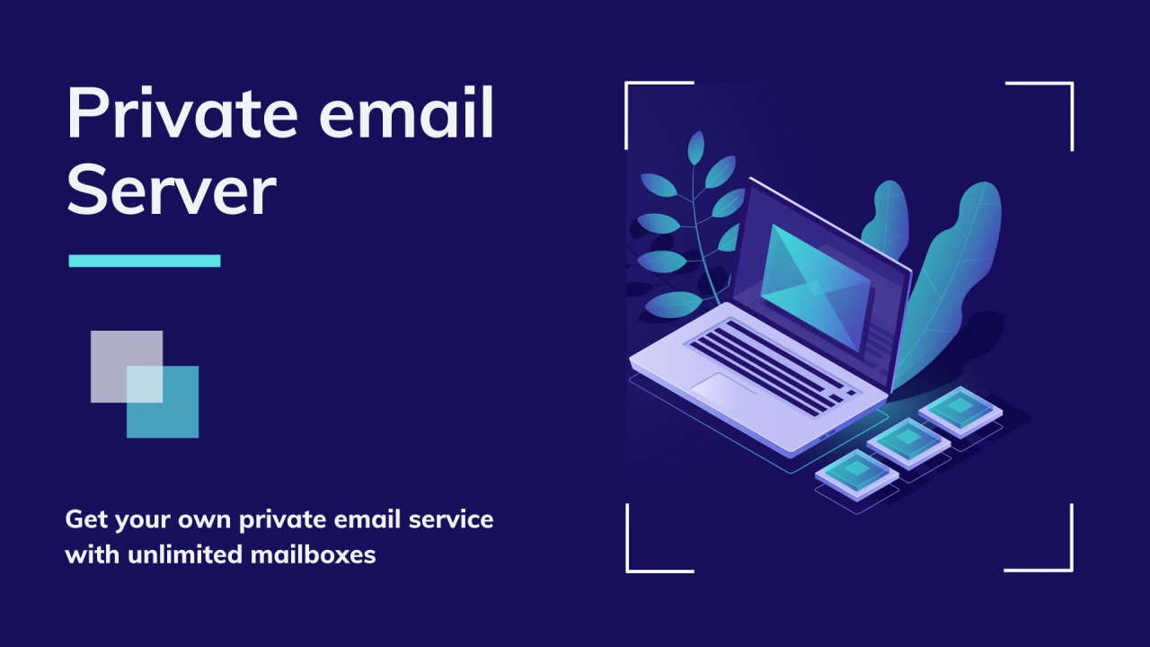 Private email server graphic